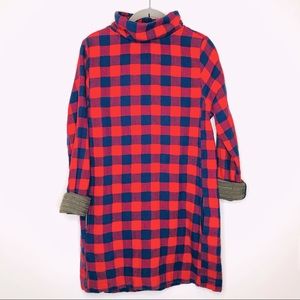 Ace&Jig Buffalo Plaid Turtleneck Mini Dress Small